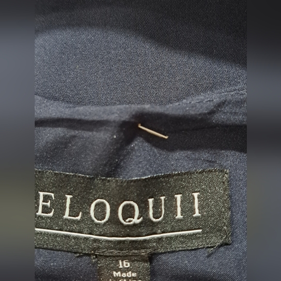 Eloqui Navy Pencil cocktail, work, career dress dress size 16 - Picture 4 of 5
